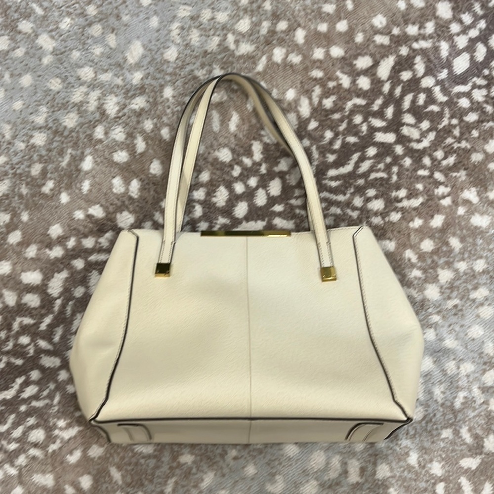 Beautiful JCrew cream bag.  Perfect for summer